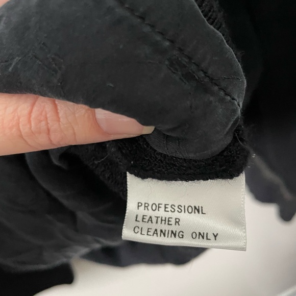 ST. JOHN Collection Knit Black Blazer Leather Trim Size 10 - Picture 12 of 17